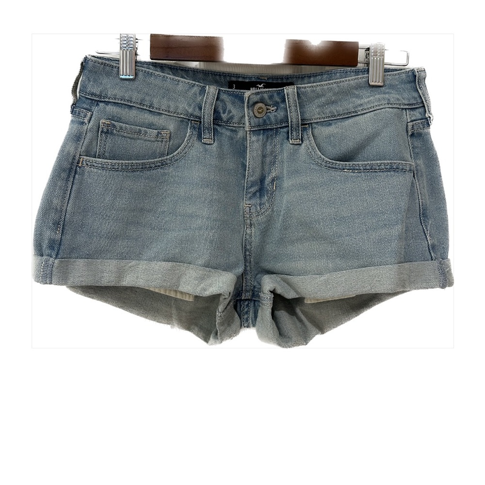 hollister denim shorts low rise size 3/25